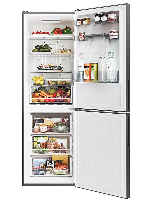 Hoover HOCE4T618EWSK 60 x 185cm E-rated WTD FREESTANDING Fridge Freezer - Silver - Image 2